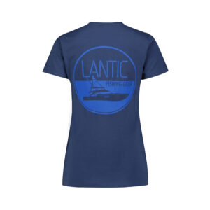 women’s blue on blue lantic performance fit tri blend t shirt - Back