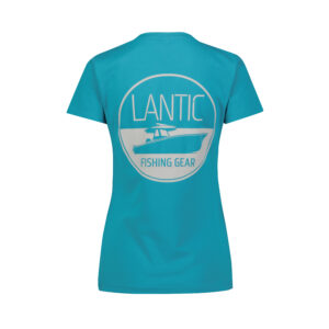 women’s teal lantic performance fit tri blend t shirt -Back